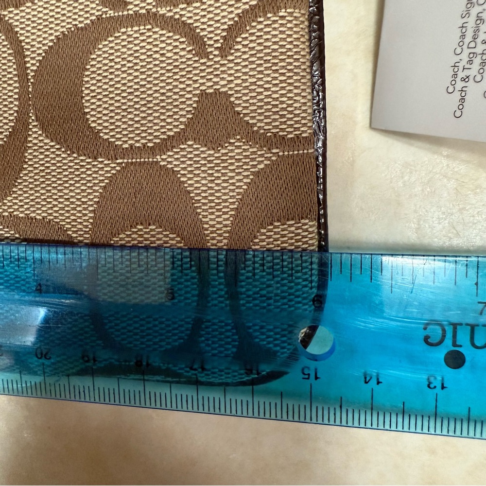 Coach Signature Tan Wristlet NWT - Picture 3 of 6